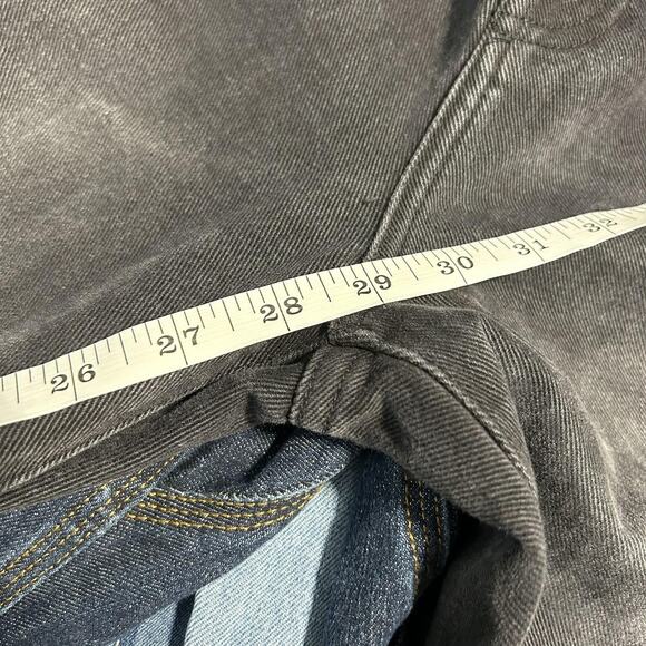 Pistola Jeans Womens 29 Black Distressed High Rise Straight Leg Button Fly Denim - Picture 8 of 14